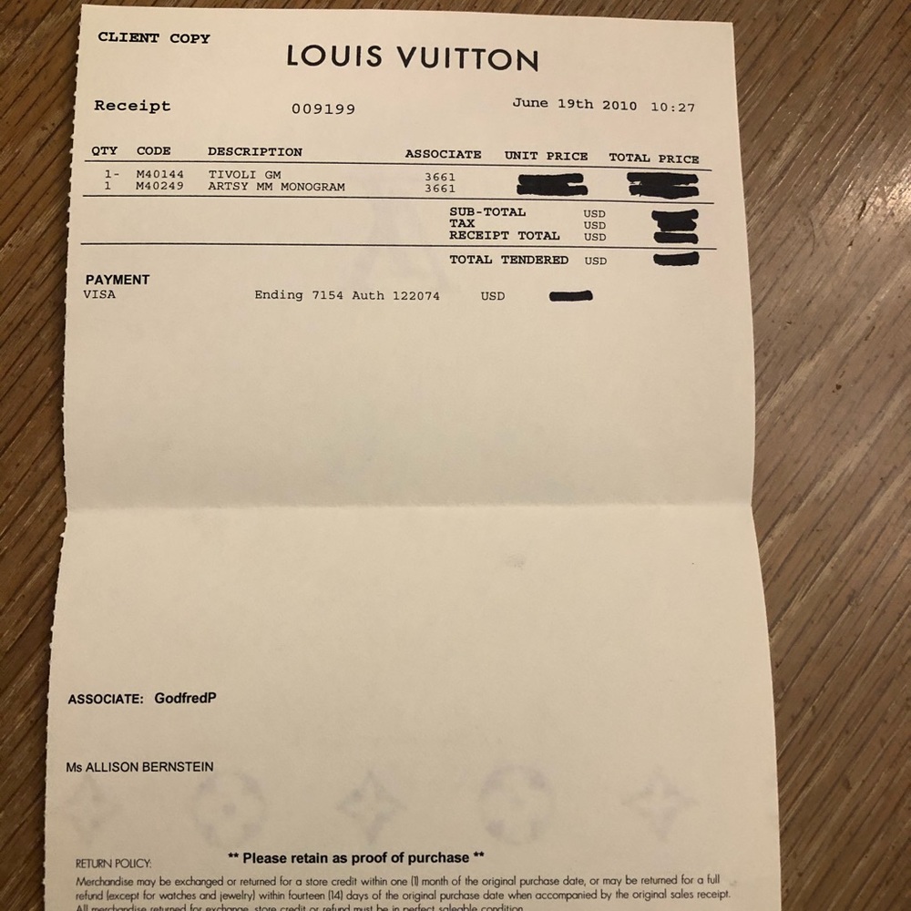 LOUIS VUITTON ARTSY MM MONOGRAM HANDBAG - Picture 7 of 8